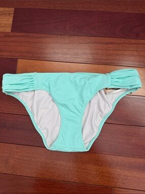 Mint Ruched Side Bikini Bottoms